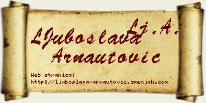LJuboslava Arnautović vizit kartica